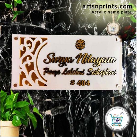 Home Shop online customized acrylic name plates for home direct from