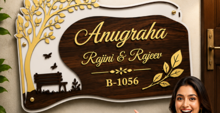 Customised designer Acrylic House Name Plate Maker in India